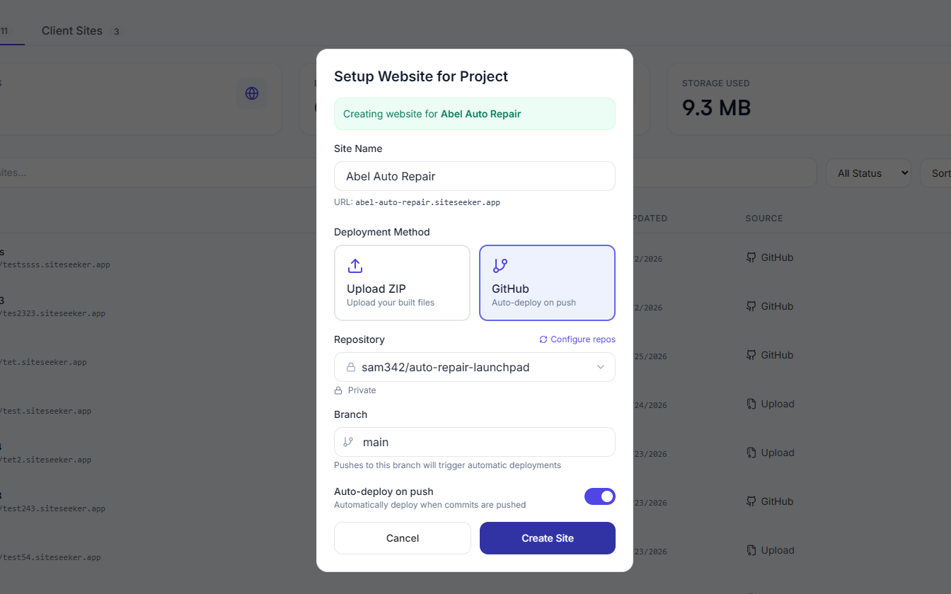 GitHub Integration & Auto-Deploy